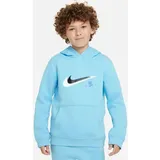 Nike Kinder Kapuzensweat Sportswear Fleece Graphic, AQUARIUS BLUE, M