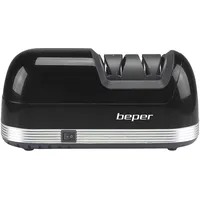 Beper P102ACP010 Elektrischer Schleifmaschine, 40 W, Diamantscheiben, 2 Schleifkappen, rutschfeste Unterseite, Magnetfach für die Abfallsammlung, Schwarz