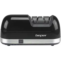 Beper P102ACP010 Elektrischer Schleifmaschine, 40 W, Diamantscheiben, 2 Schleifkappen, rutschfeste Unterseite, Magnetfach für die Abfallsammlung, Schwarz