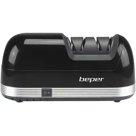 Beper P102ACP010 Elektrischer Schleifmaschine, 40 W, Diamantscheiben, 2 Schleifkappen, rutschfeste Unterseite, Magnetfach für die Abfallsammlung, Schwarz