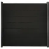 GroJaSolid Grande Steckzaun Komplettset mit Alu-Pfosten, Schwarz co-ex., 11,38 m