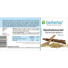 Bioherba Süssholzwurzel Glycyrrhiza glabra L. Tropfen 50 ml