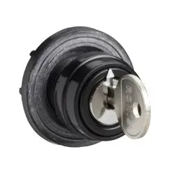Schneider Electric KAC1S Betätigungselement 45x45mm, schwarz, Schloss, zum Gravieren