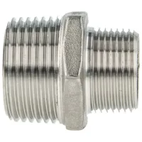 Tecuro Reduktions-Doppelnippel Edelstahl V4A (AISI 316), AG/AG 2 1/2