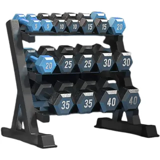 Hovoya Hantelständer Gewichte Tragfähigkeit 500kg Geeignet für Kurzhanteln & Kugelhantel Sets 96 x 48 x 91cm, 3 Regale Hantellagerung (Kurzhanteln nicht im Lieferumfang enthal)