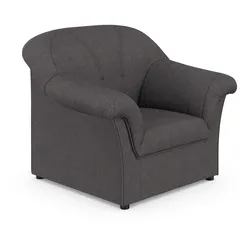 Sessel DOMO COLLECTION "Pegnitz zeitlos, elegante Armlehnen, komfortabel", braun (schlamm), B:105cm H:82cm T:82cm, 100% Polyester, Sessel, Polstersessel