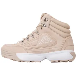 Schnürboots KAPPA, Gr. 41, beige (sand, weiß), Synthetik, sportlich, Schuhe, mit kuschelig-warmem Futter