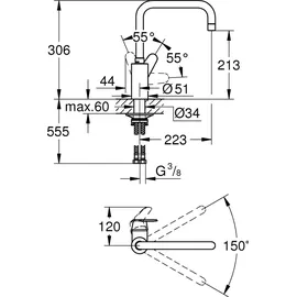 Grohe Eurodisc Cosmopolitan chrom 32259003