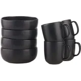 BUTLERS Frühstücks-Set CASA NOVA 8-tlg. in Schwarz | Gr.: onesize