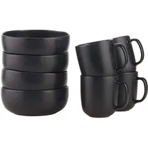 BUTLERS Frühstücks-Set CASA NOVA 8-tlg. in Schwarz | Gr.: onesize