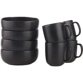 BUTLERS Frühstücks-Set CASA NOVA 8-tlg. in Schwarz | Gr.: onesize
