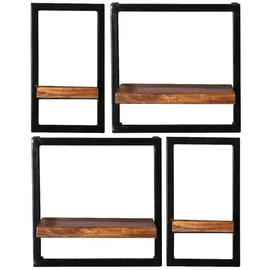 SIT Möbel Wandregal-Set 60 x 25 x 75 cm Antikschwarz