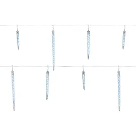 Kaemingk LED Icicle Light Schneefallfunktion L.280cm 192L transparent/kalt weiß - Weiß