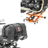 Set: Motorrad Hebebühne Midlift XL bis 500kg orange ConStands mit Hecktasche SX45 wd. Volumen 45L Rollverschluss