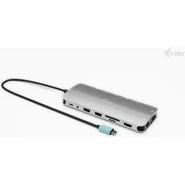 iTEC i-tec USB-C 4K Metal Nano Dock - 2x HDMI, 4x USB-C (10Gbps), 1x USB-A (10Gbps), 2x USB-A 2.0, Audio, SD/TF, LAN 1 Gbps, PD 3.1 (140W)