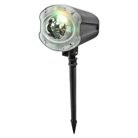 Nedis Dekoratives Licht | LED- und Laserprojektor | Bunte LED und grüner Laser - Innen- und Aussenbereich | Fernbedienung Schwarz