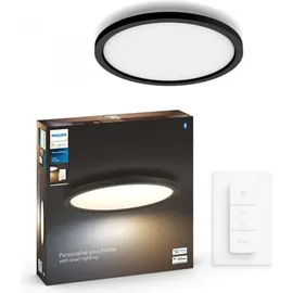 Philips Hue White Ambiance Aurelle Deckenleuchte sw + Dimmschalter • rund