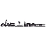 wall-art Wandtattoo »Fußball SC Freiburg Skyline + Logo«, (1 St.), selbstklebend, entfernbar, schwarz