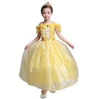 Lito Angels Prinzessin Belle Kleid Kostüm für Kinder Mädchen Die Schöne und das Biest Verkleidung Größe 8-9 Jahre 134