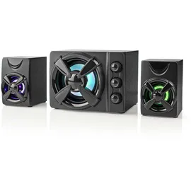 Nedis Nedis, Gaming 2.1 Audiosystem mit LED & USB-Stromversorgung, Schwarz