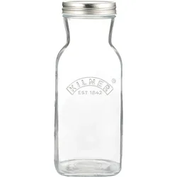 KILNER Saftflasche Saucenflasche aus Glas mit Schraubverschluss 1,0 Liter