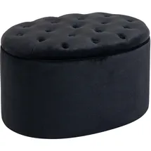 Homcom Polsterbank Ovale Form Schwarz 71 x 52 x 42 cm