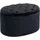 Homcom Polsterbank Ovale Form Schwarz 71 x 52 x 42 cm