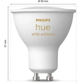 Philips Hue White Ambiance GU10 LED Lampe 400lm -