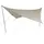 your GEAR yourGEAR Sonnensegel Atrani 3x3 m Tarp 2 Aufstellstangen wasserdicht 5000 mm Beige Grau