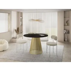 WFL GROUP Esstisch Ø 120 cm schwarz