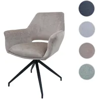 Mendler Esszimmerstuhl HWC-M53, Küchenstuhl Polsterstuhl mit Armlehne, drehbar Auto-Position,