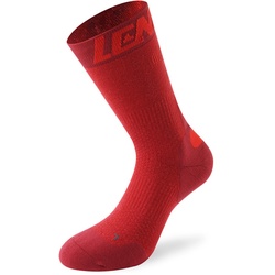 Lenz 7.0 Mid Merino Kompression Socken, rot, Größe 39 40 41 für Männer