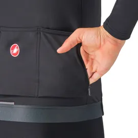 Castelli Espresso Thermal Jersey Herren Langarm Trikot - light black - XL