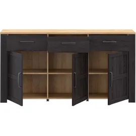 Forte Sideboard Bohol 166,1 x 87 x 42 cm Riviera Eiche / Cabazone Eiche