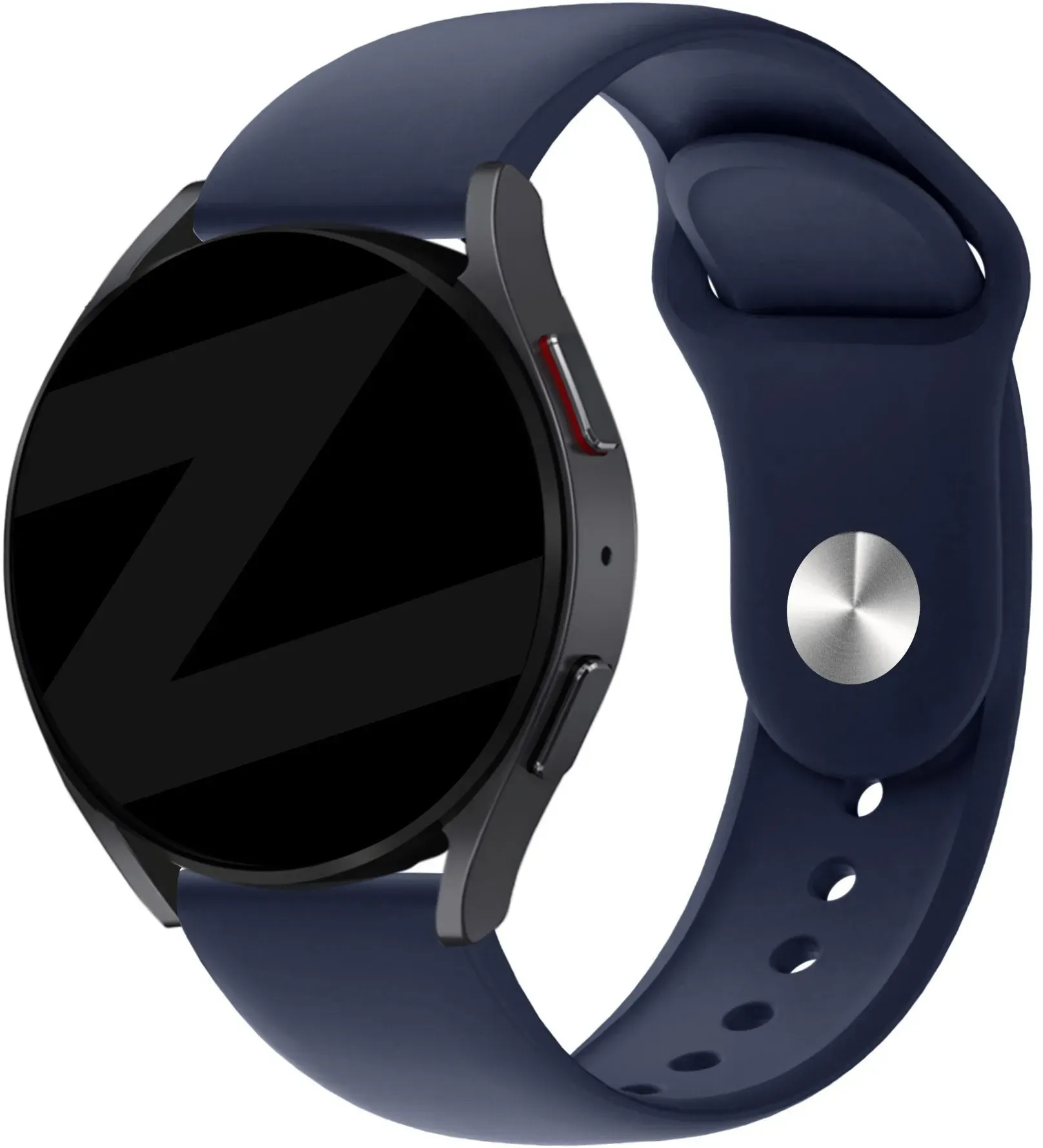 Bandz Realme Watch S (Pro) Armband Silikon 'Deluxe' für Realme Watch S  - Dunkelblau - Druckknopf Verschluss