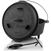 BBQ-Toro Dutch Oven DO6F 7,3 l Gusseisen schwarz