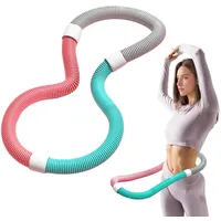 Gokemuak Hula Hoop Reifen Erwachsene,1,2 kg Fitness-Hula-Hoop-Reifen mit Gewicht,Klappbare Aufbewahrung, Weiche Spring Hoops Hula Hoops für Home, Fitnessstudio, Schule [Nicht für Anfänger geeignet]