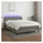 vidaXL Boxspringbett mit Matratze & LED Dunkelgrau 140x200 cm Stoff