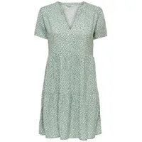 Only Sommerkleid Grün/Weiß 36