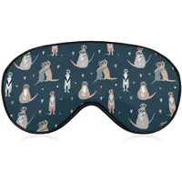 Bunte Erdmännchen und Herzen Schlaf-Augenmaske, weicher Schlafbezug, Augenbinde, Schlafmaskenbezug für Schlaf, Reisen