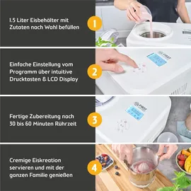 First Austria Eismaschine 1,5L Weiß