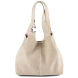 Coccinelle C-Easy Schultertasche Leder Beige/Rosa