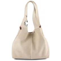 Coccinelle C-Easy Schultertasche Leder Beige/Rosa