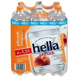 12 Flaschen Hella Pfirsich inc. 3,00€ EINWEG PET a 1,5 L Mineralwasser