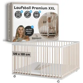 Sämann Laufgitter Matratze, Cloud Air Sprossen Lattenrost weiß/natur Premium | Gr.: 120x120 cm