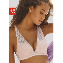 Push-up-BH VIVANCE, Damen, Gr. 70, Cup C, beige (puder), Microtouch, Obermaterial: 60% Polyamid, 35% Polyester, 5% Elasthan, modisch, BHs, Dessous im hübschen Spitzen-Mix, Dessous
