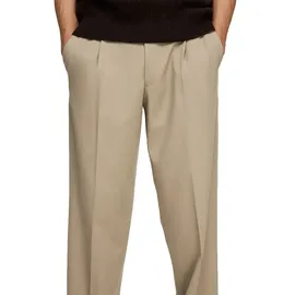 Selected Loose Fit Bundfaltenhose mit Gürtelschlaufen Modell 'FINN', Sand, S