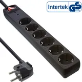 InLine Steckdosenleiste 1,50 m Schwarz 6 St.