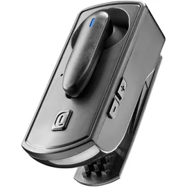 Cellular Line cellularline Clip PRO | Mono-Bluetooth-Headset mit Clip-Ladestation - Total Play Time 30h - Charging Time 1.5h - Lösungsschlüssel - Tasten zur Lautstärkeregelung - Schwarz