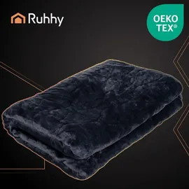 ruhhy Elektrische Heizdecke 180 x 130 cm Schwarz